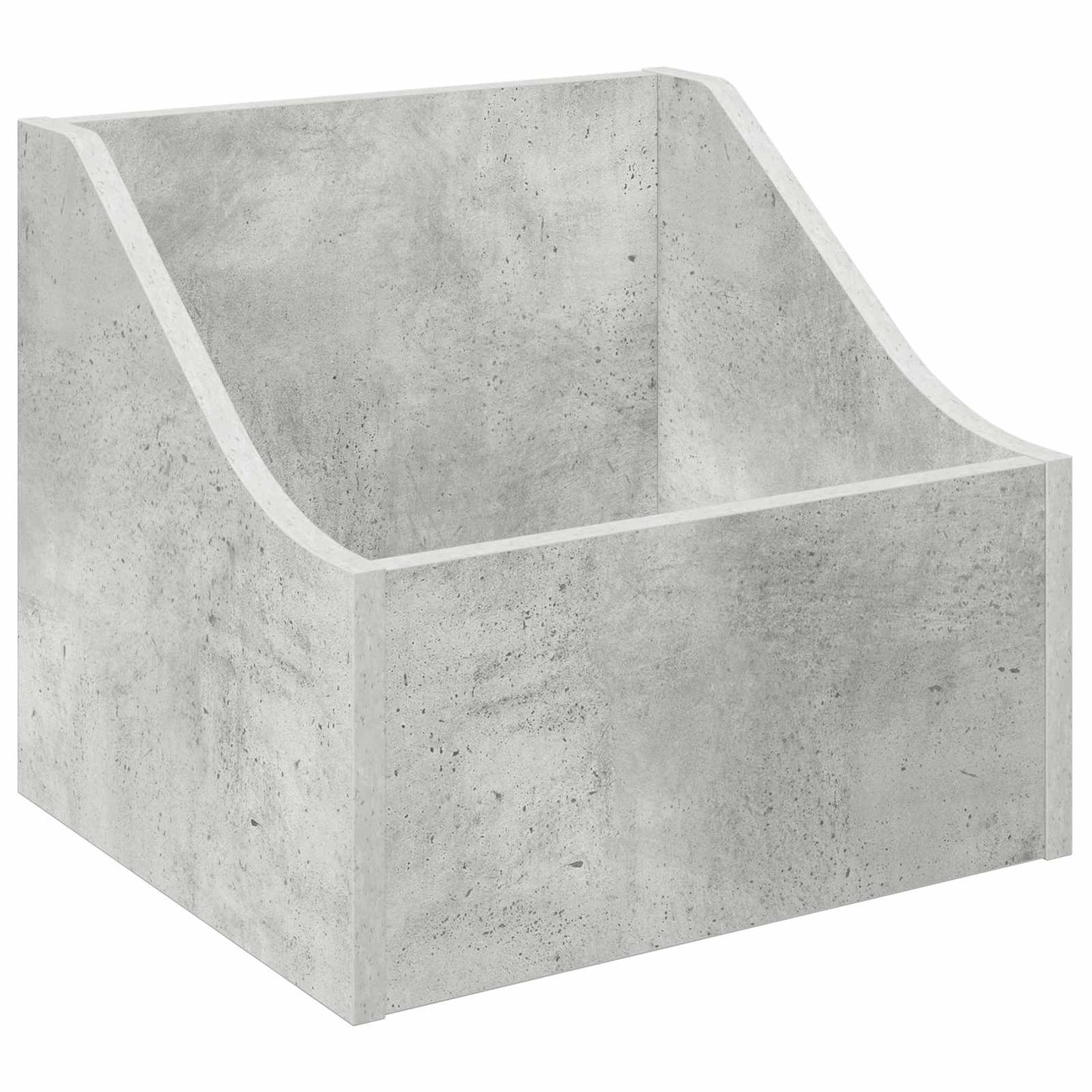 LP pladeæske 2 stk. Betongrå 37 x 33 x 32 cm Konstrueret træ