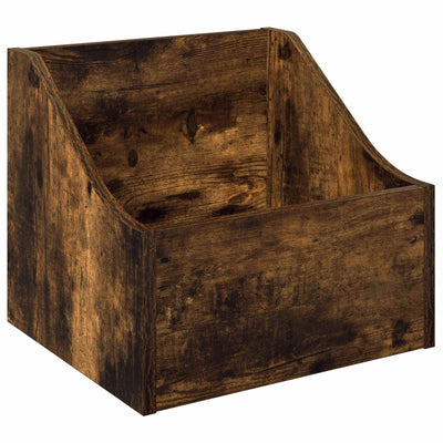 LP pladeæske Røget eg 37 x 33 x 32 cm Konstrueret træ