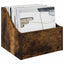 LP pladeæske Røget eg 37 x 33 x 32 cm Konstrueret træ