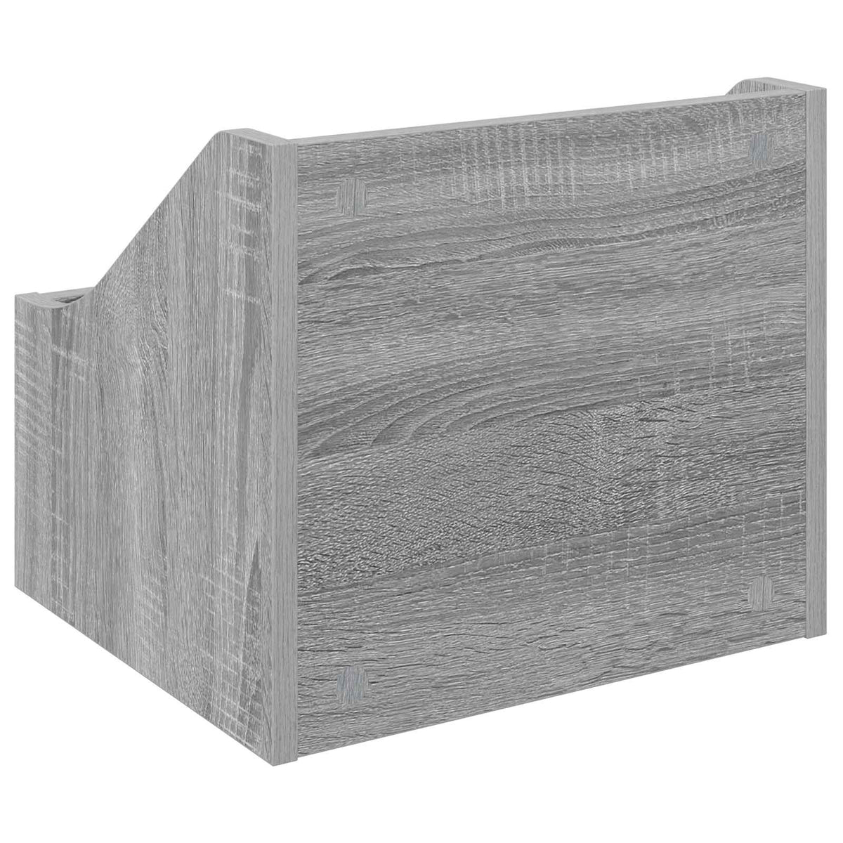 LP pladeæske Grå Sonoma 37 x 33 x 32 cm Konstrueret træ
