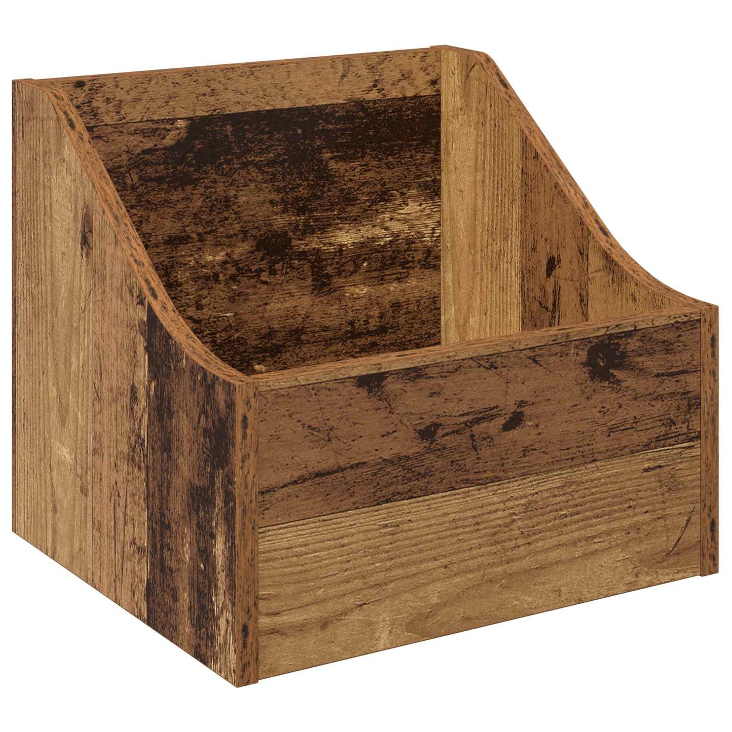 LP pladeæske Gammelt træ 37 x 33 x 32 cm Konstrueret træ