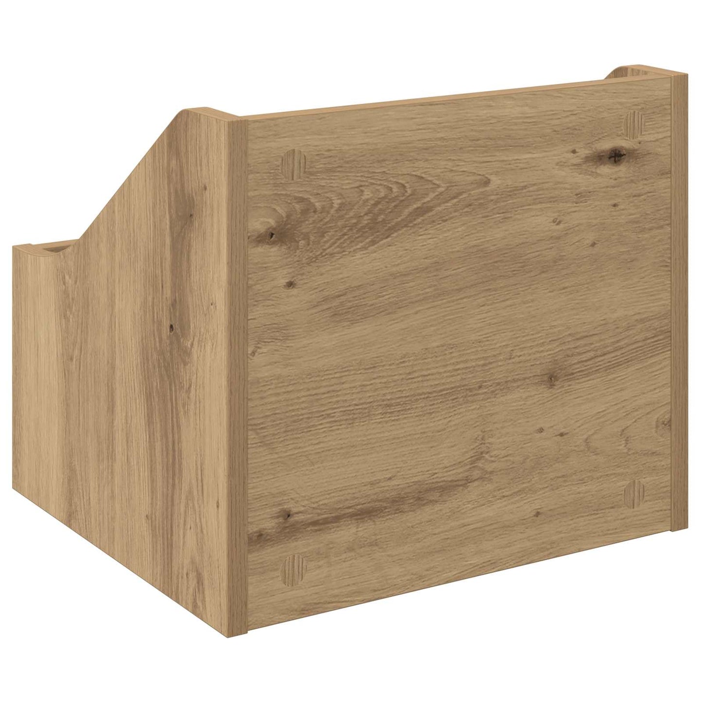 LP pladeæske Artisan-eg 37 x 33 x 32 cm Konstrueret træ