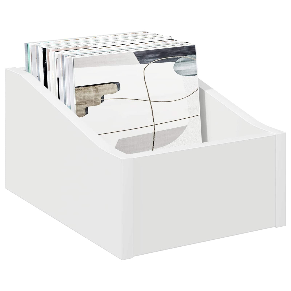 LP pladeæske Hvid 23 x 33 x 16 cm Konstrueret træ