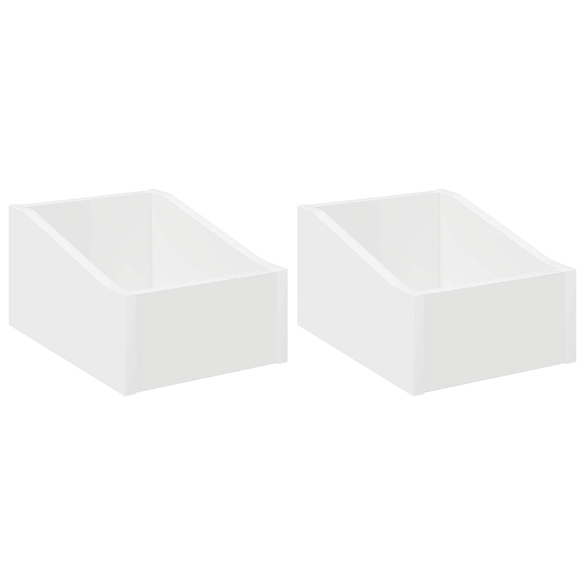 LP pladeæske 2 stk. Hvid 23 x 33 x 16 cm Konstrueret træ