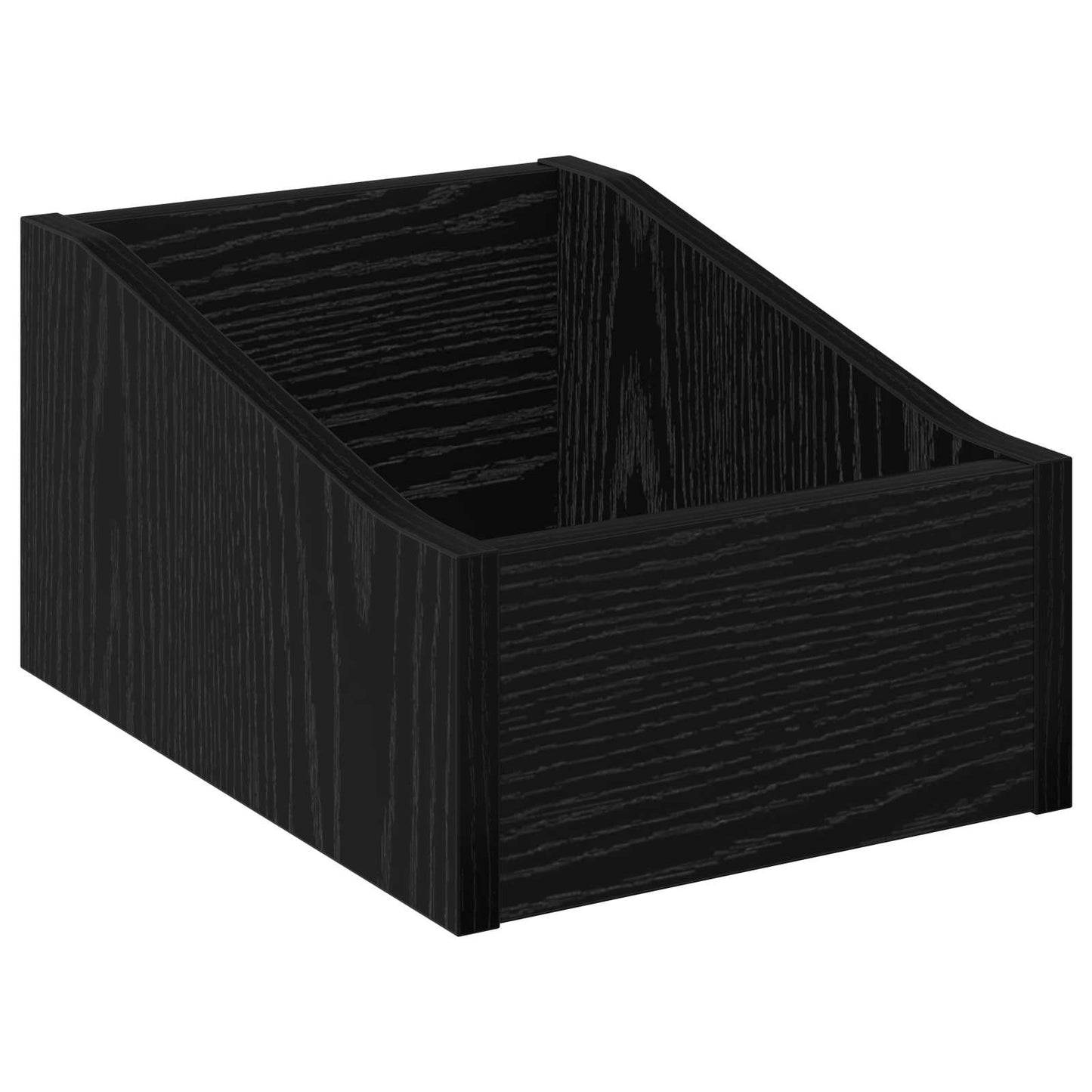 LP pladeæske 2 stk. Sort eg 23 x 33 x 16 cm Konstrueret træ