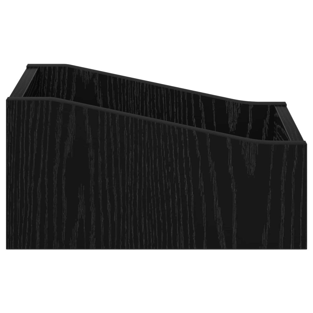 LP pladeæske 2 stk. Sort eg 23 x 33 x 16 cm Konstrueret træ