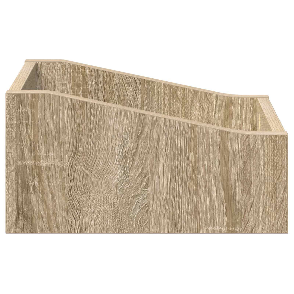 LP pladeæske Sonoma-eg 23 x 33 x 16 cm Konstrueret træ
