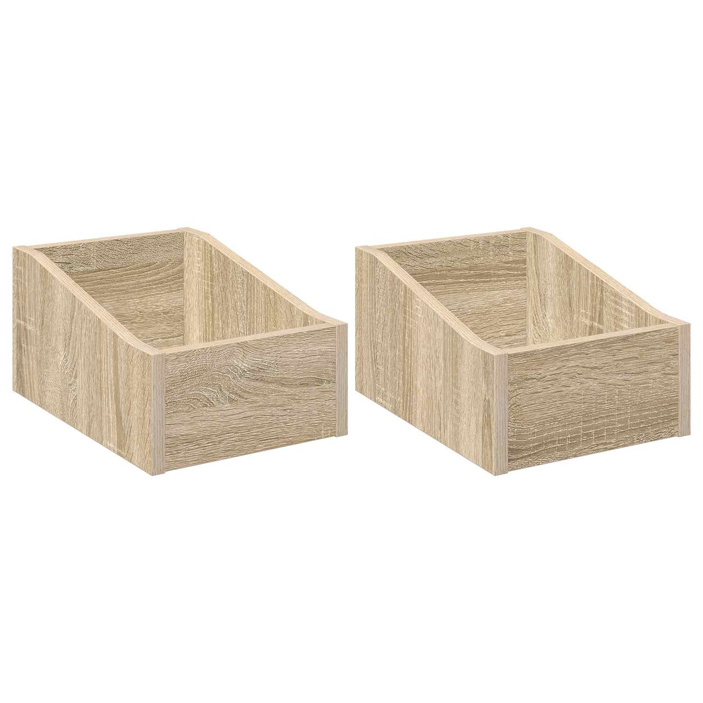 LP pladeæske 2 stk. Sonoma-eg 23 x 33 x 16 cm Konstrueret træ