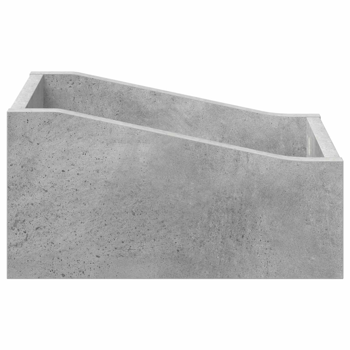 LP pladeæske Betongrå 23 x 33 x 16 cm Konstrueret træ