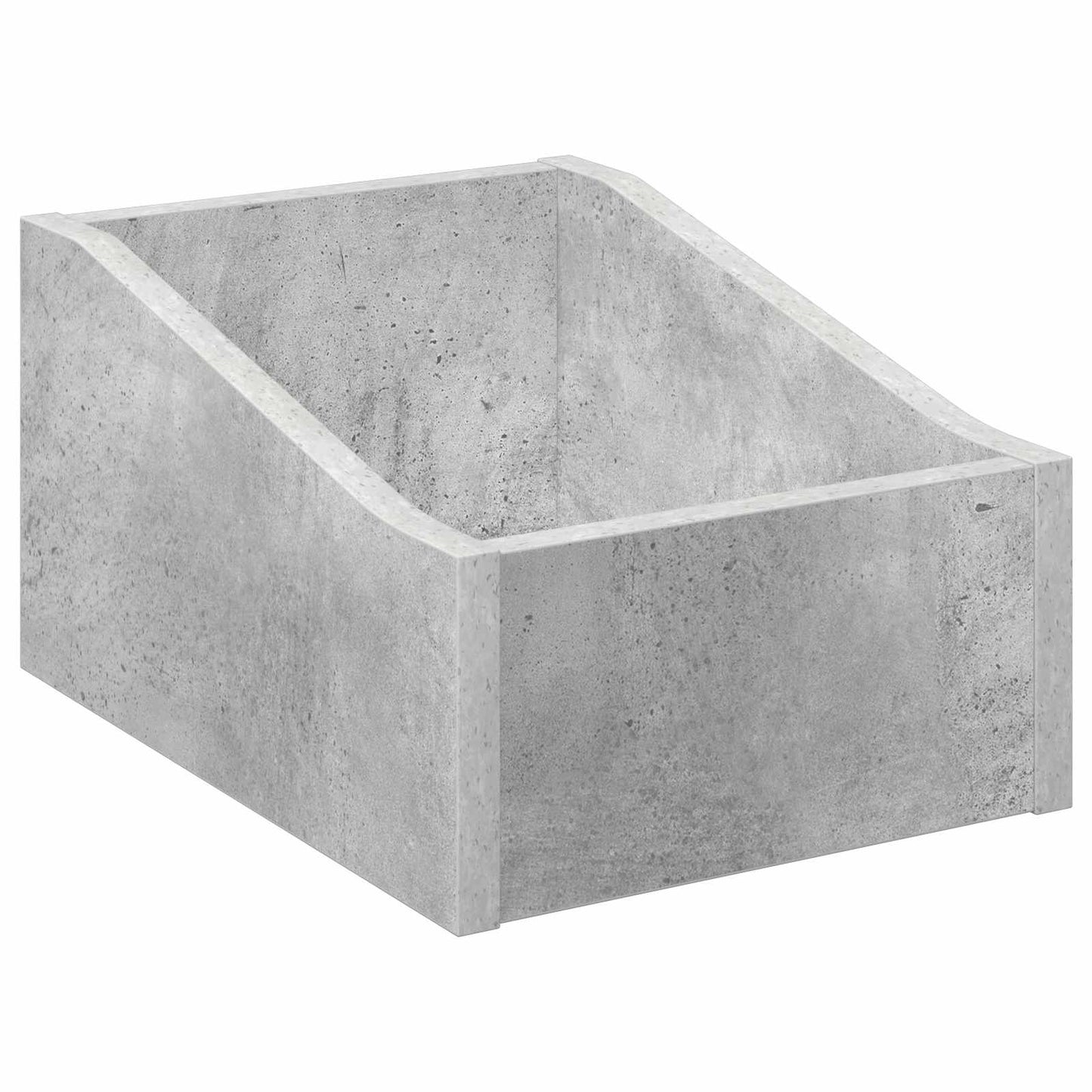 LP pladeæske 2 stk. Betongrå 23 x 33 x 16 cm Konstrueret træ