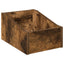 LP pladeæske 2 stk. Røget eg 23 x 33 x 16 cm Konstrueret træ