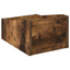 LP pladeæske 2 stk. Røget eg 23 x 33 x 16 cm Konstrueret træ