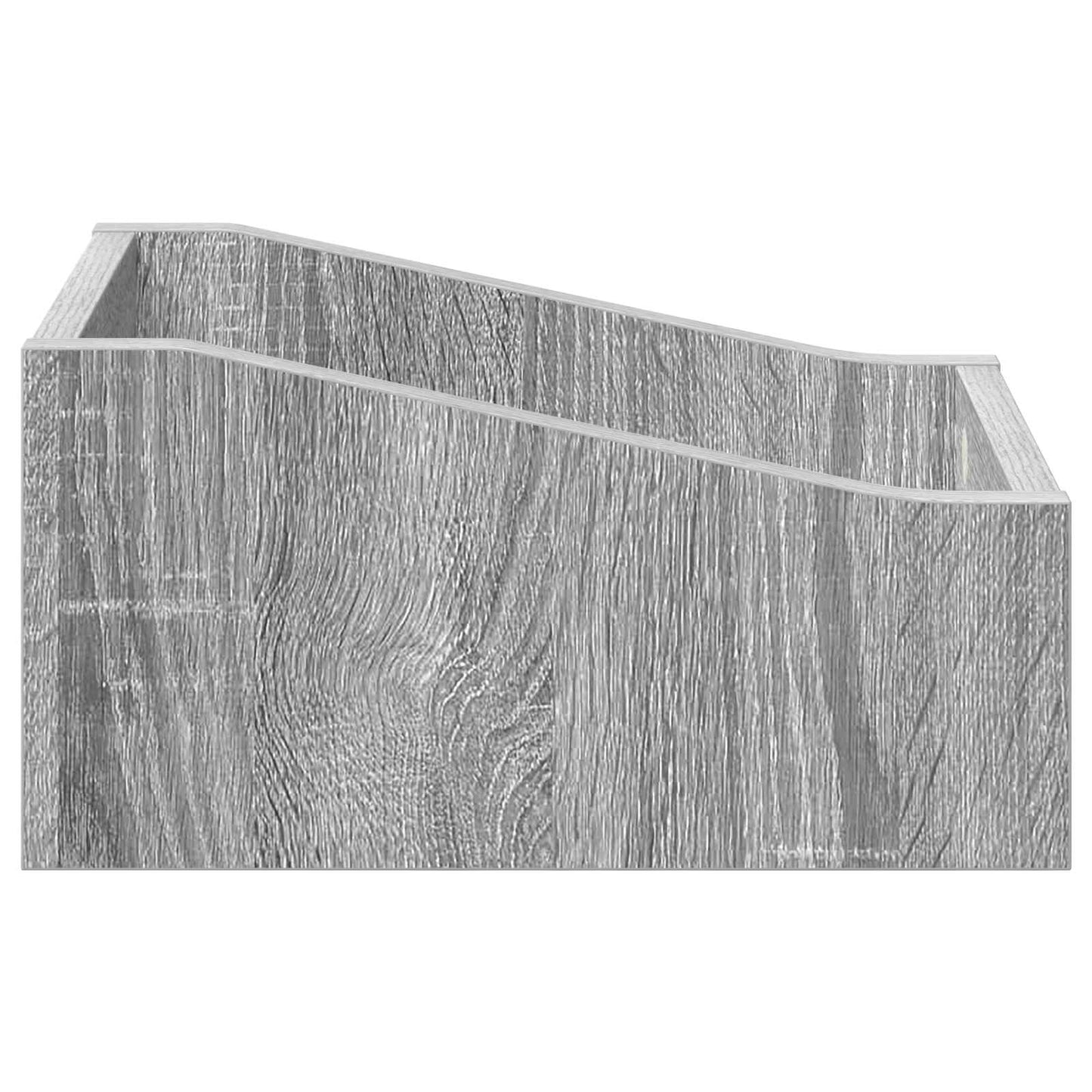 LP pladeæske Grå Sonoma 23 x 33 x 16 cm Konstrueret træ