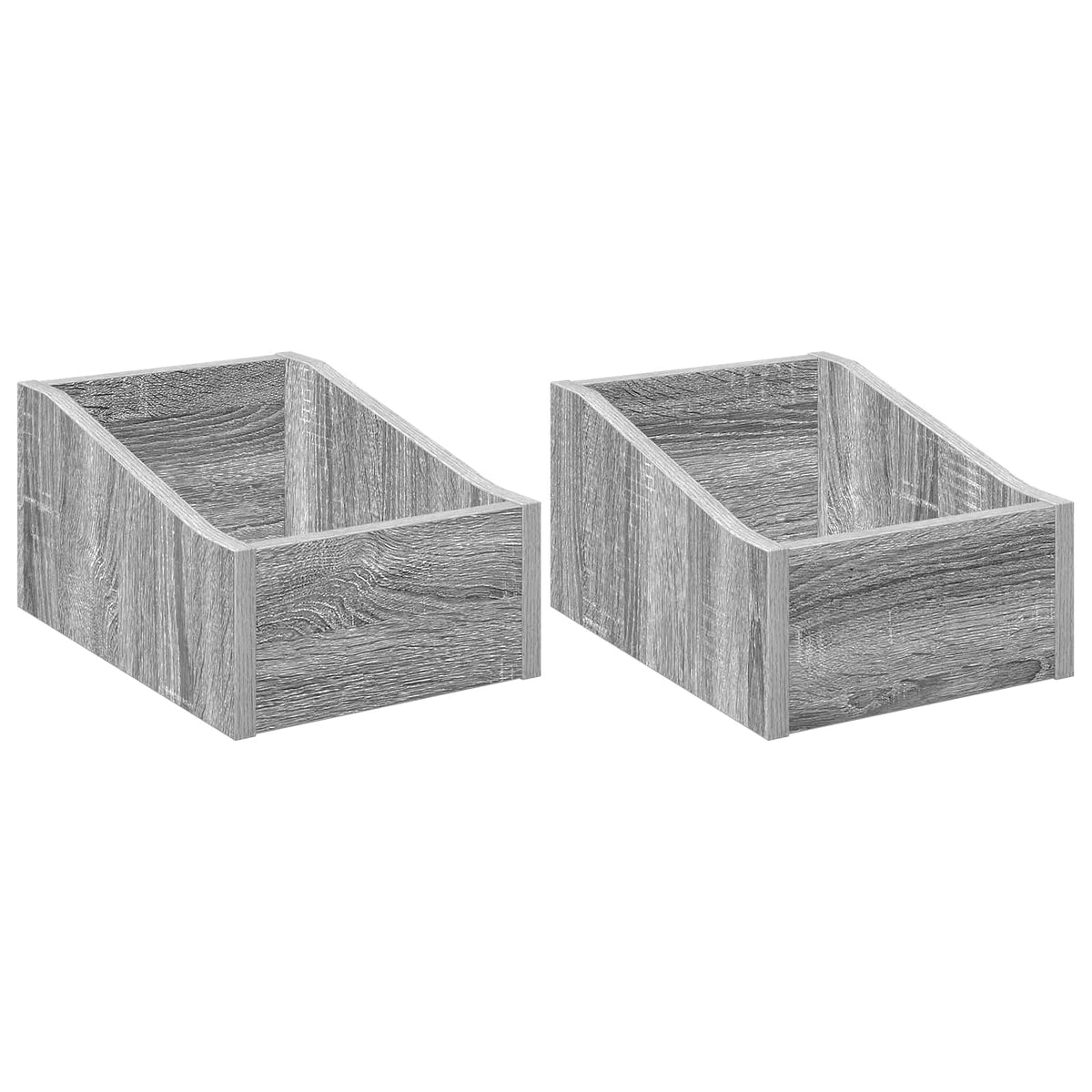LP pladeæske 2 stk. Grå Sonoma 23 x 33 x 16 cm Konstrueret træ