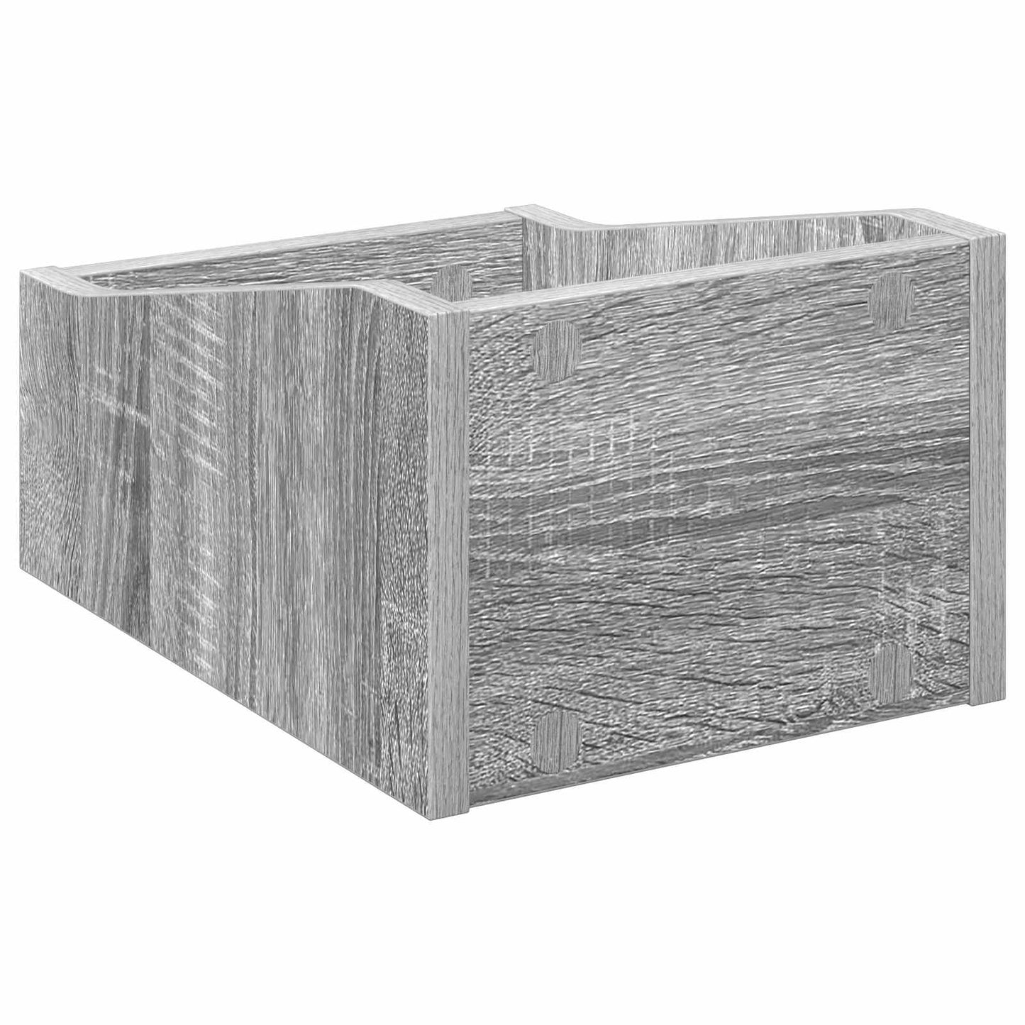 LP pladeæske 2 stk. Grå Sonoma 23 x 33 x 16 cm Konstrueret træ