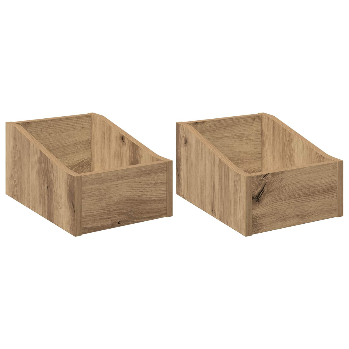 LP pladeæske 2 stk. Artisan-eg 23 x 33 x 16 cm Konstrueret træ