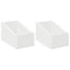 LP pladeæske 2 stk. Hvid 18 x 32 x 18 cm Konstrueret træ