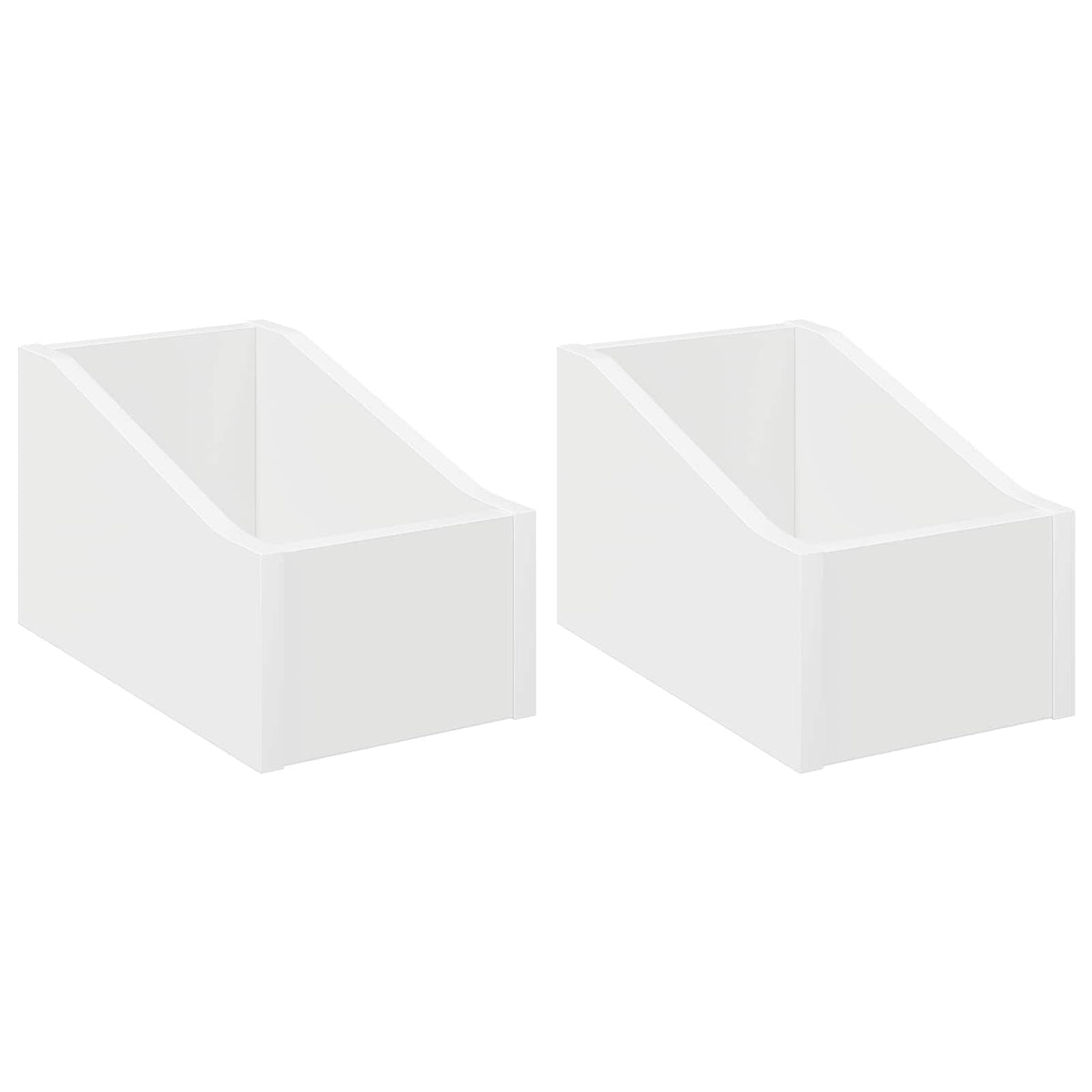 LP pladeæske 2 stk. Hvid 18 x 32 x 18 cm Konstrueret træ
