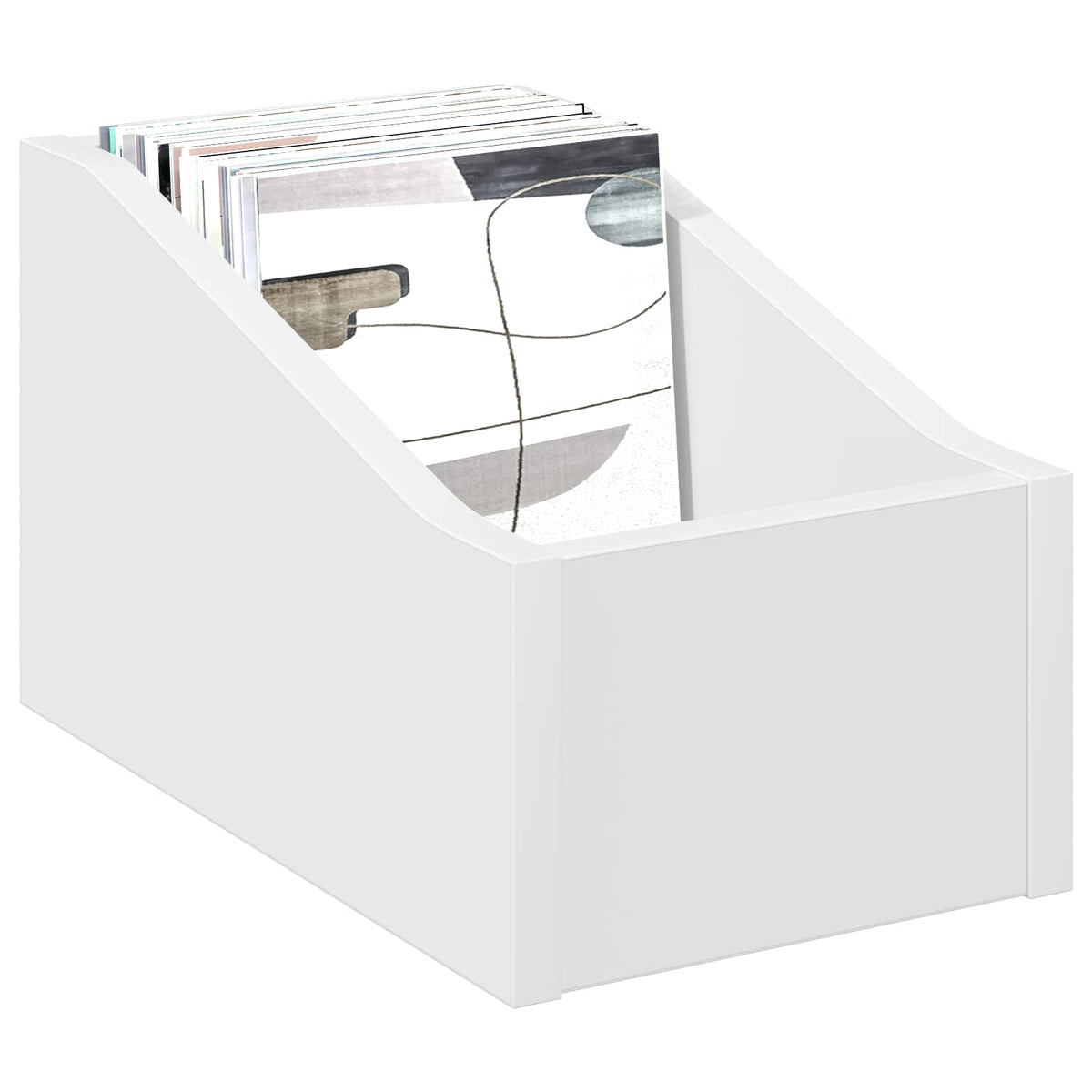 LP pladeæske 2 stk. Hvid 18 x 32 x 18 cm Konstrueret træ