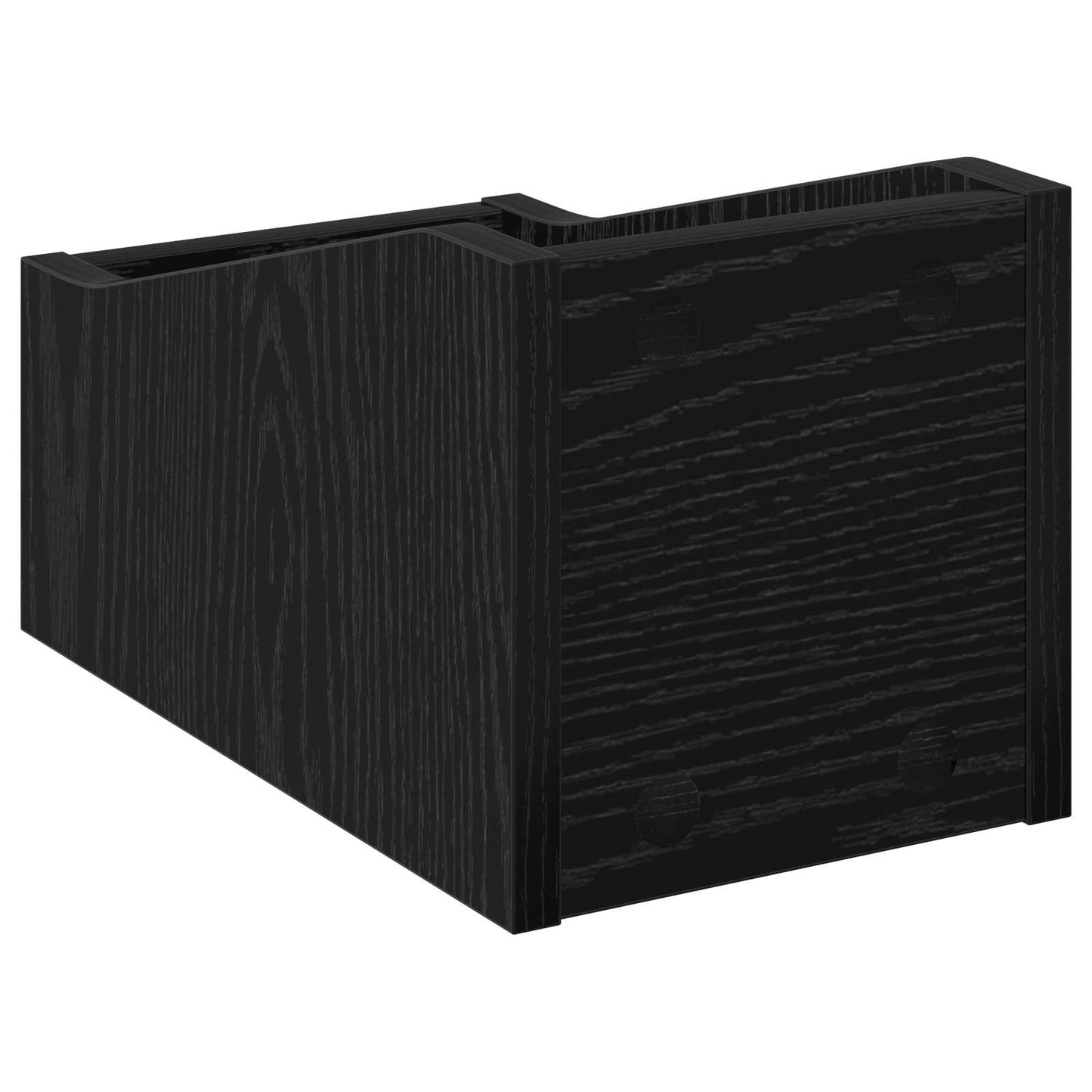 LP pladeæske Sort eg 18 x 32 x 18 cm Konstrueret træ