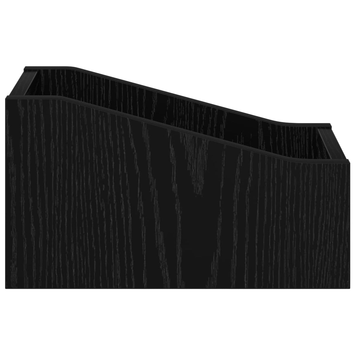 LP pladeæske Sort eg 18 x 32 x 18 cm Konstrueret træ
