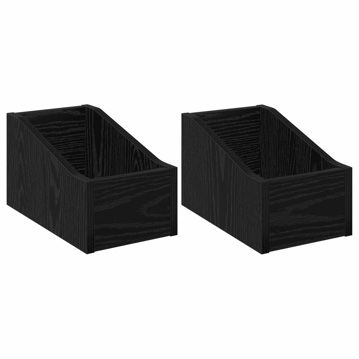 LP pladeæske 2 stk. Sort eg 18 x 32 x 18 cm Konstrueret træ