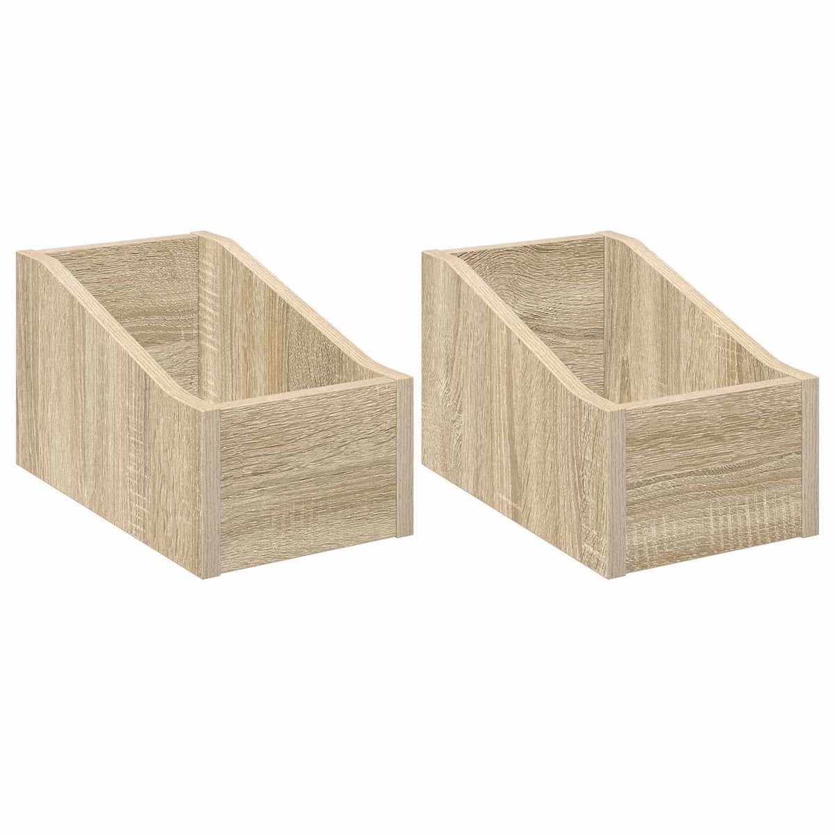 LP pladeæske 2 stk. Sonoma-eg 18 x 32 x 18 cm Konstrueret træ