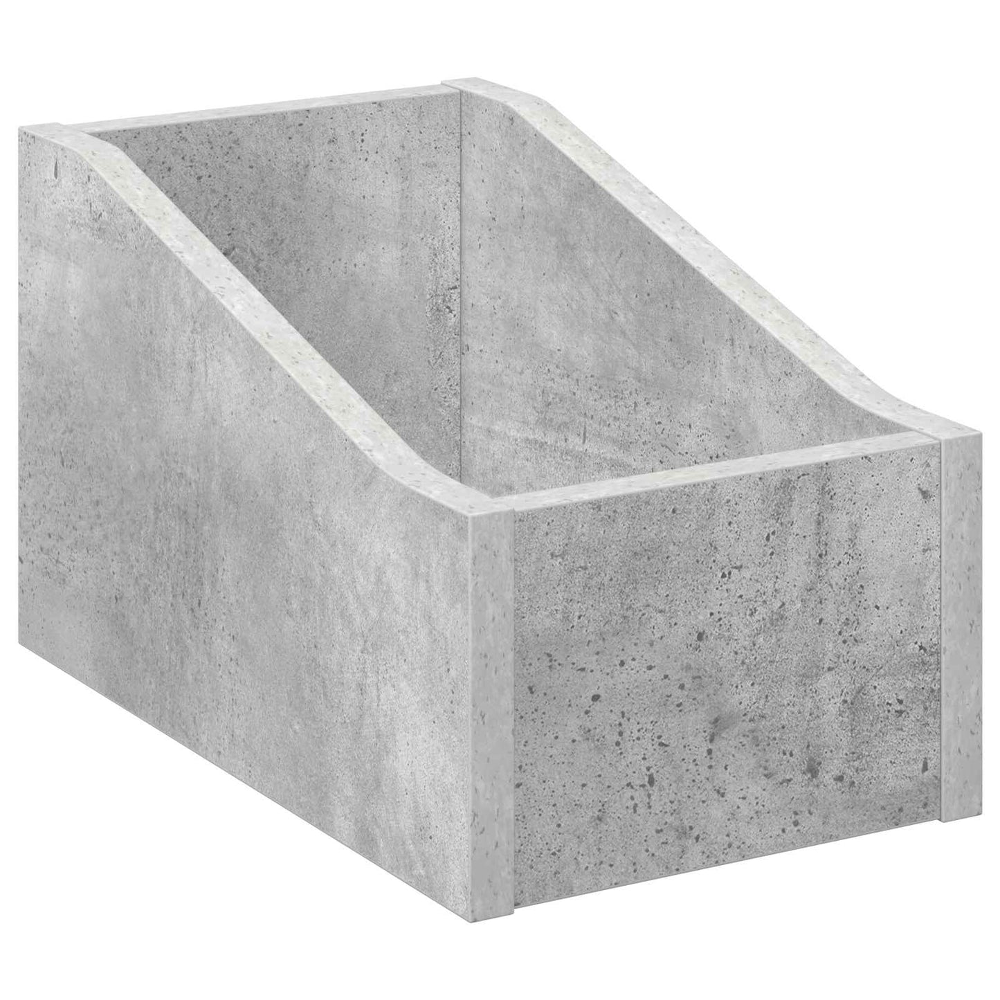 LP pladeæske Betongrå 18 x 32 x 18 cm Konstrueret træ