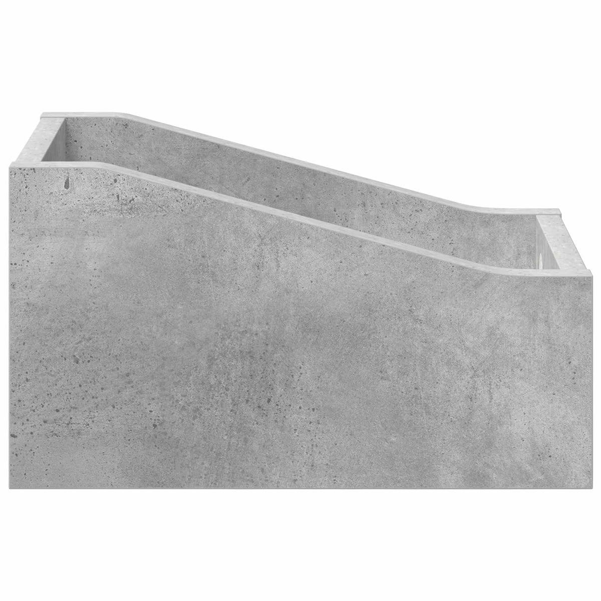 LP pladeæske 2 stk. Betongrå 18 x 32 x 18 cm Konstrueret træ