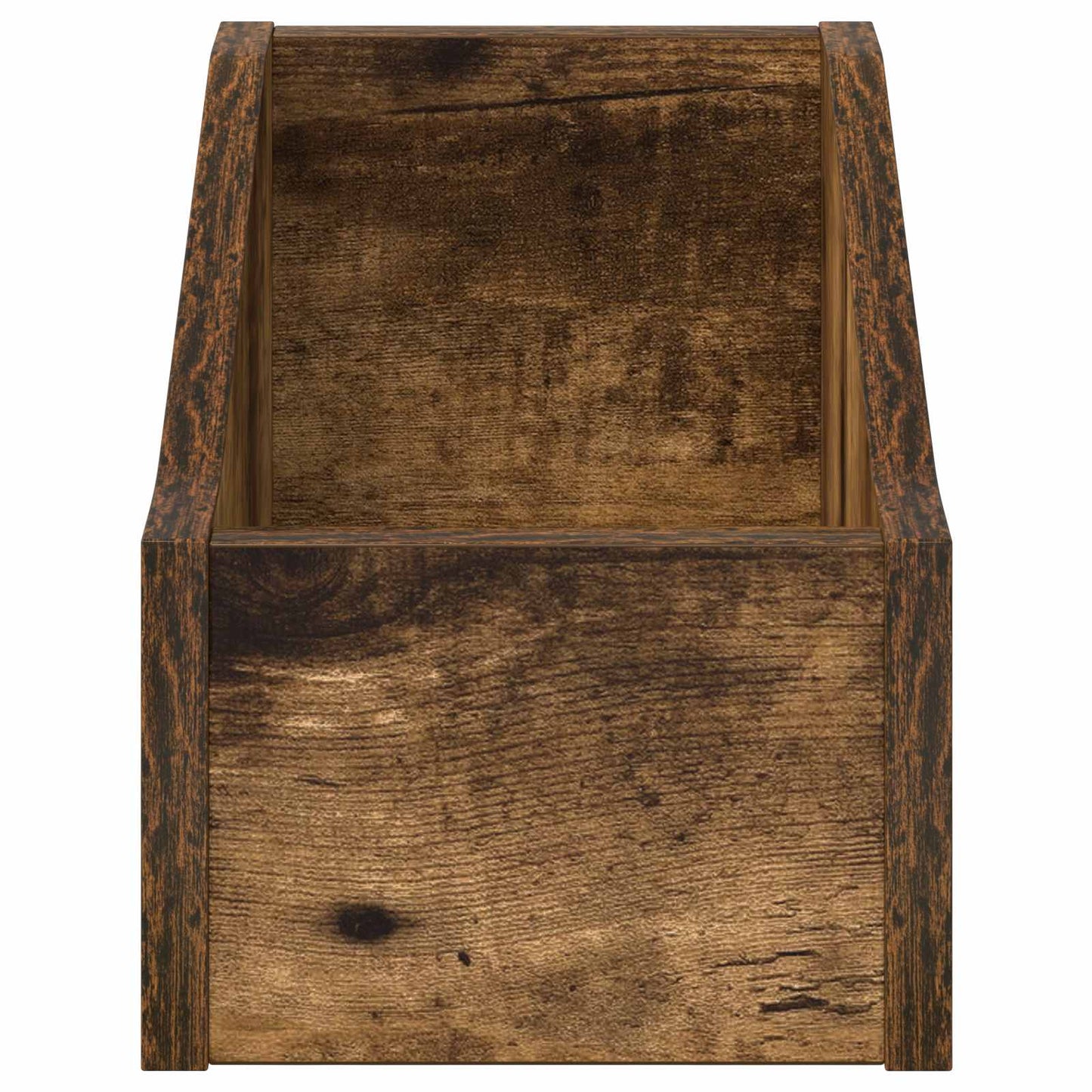 LP pladeæske Røget eg 18 x 32 x 18 cm Konstrueret træ