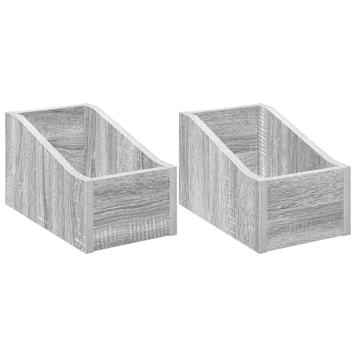 LP pladeæske 2 stk. Grå Sonoma 18 x 32 x 18 cm Konstrueret træ