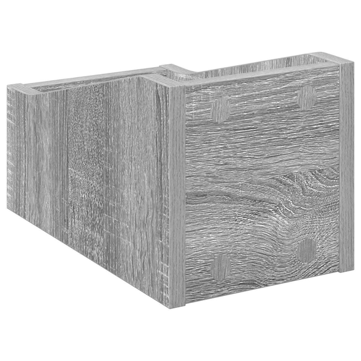 LP pladeæske 2 stk. Grå Sonoma 18 x 32 x 18 cm Konstrueret træ