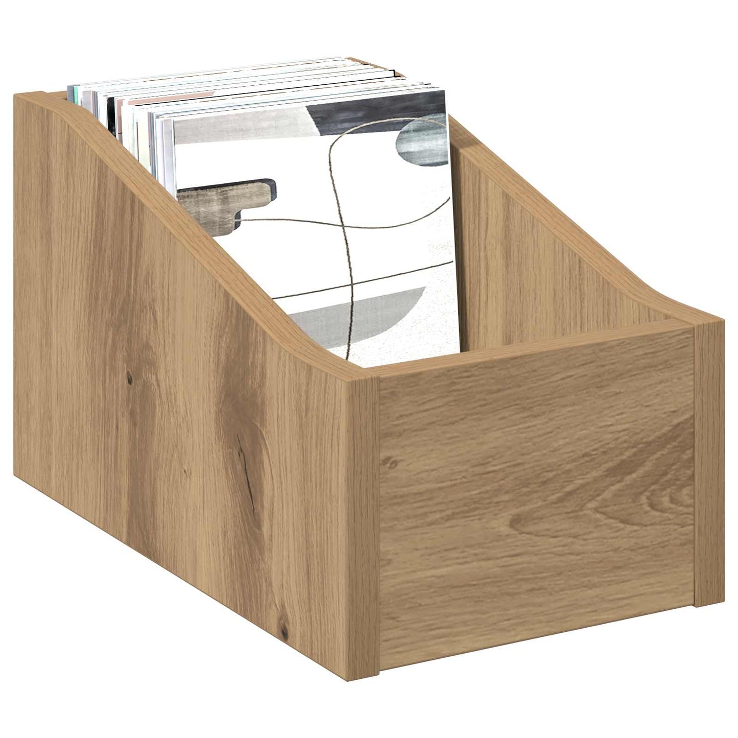 LP pladeæske Artisan-eg 18 x 32 x 18 cm Konstrueret træ