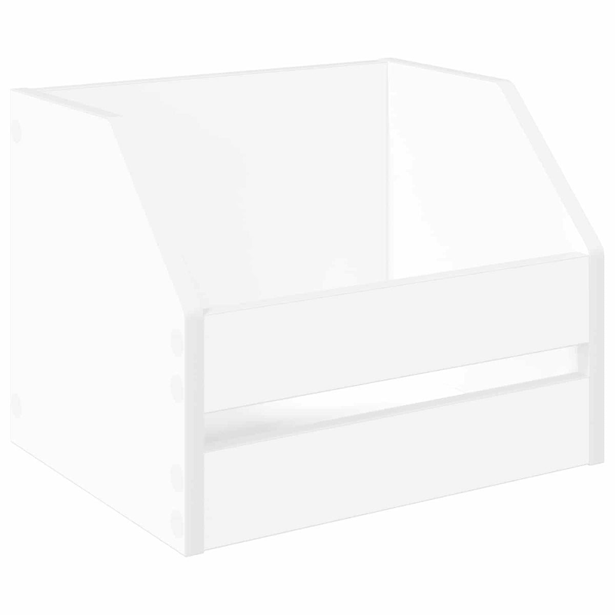 Vinylalbum kasse Hvid 38 x 30 x 29 cm Konstrueret træ