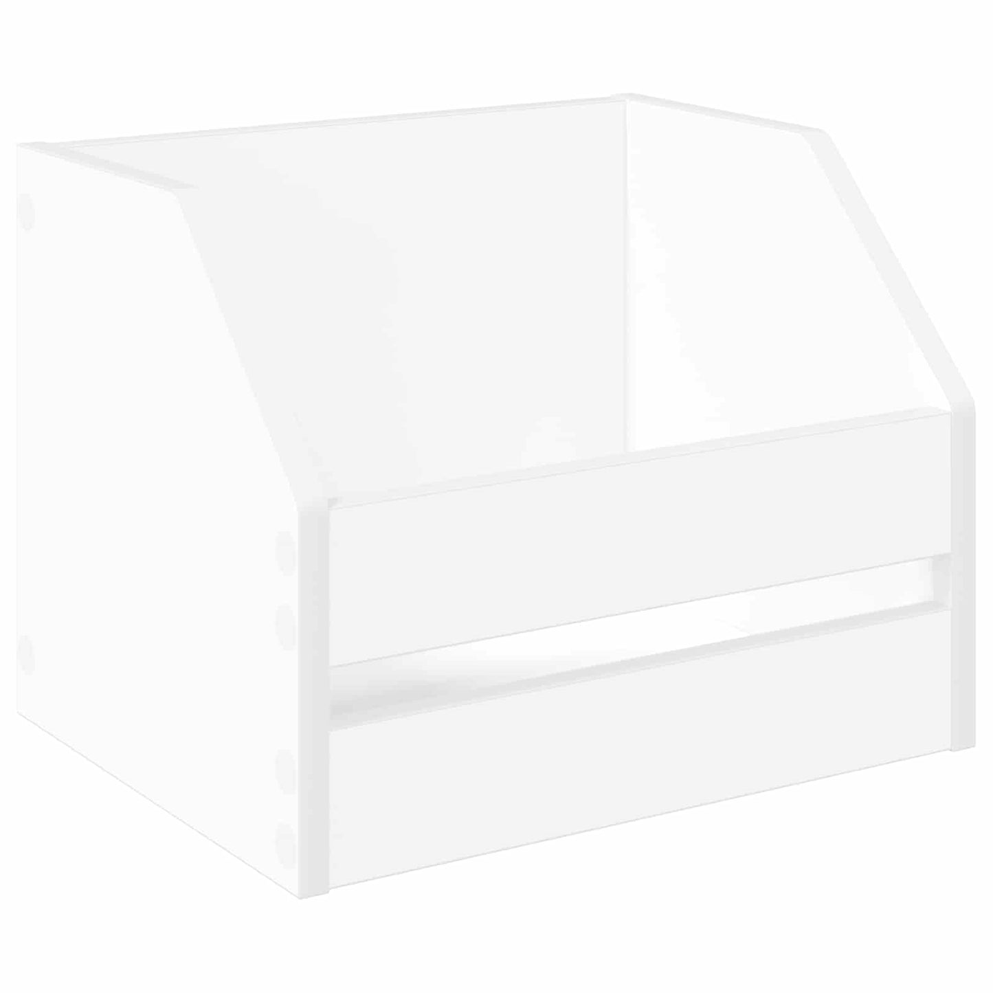 Vinylalbum kasse 2 stk. Hvid 38 x 30 x 29 cm Konstrueret træ