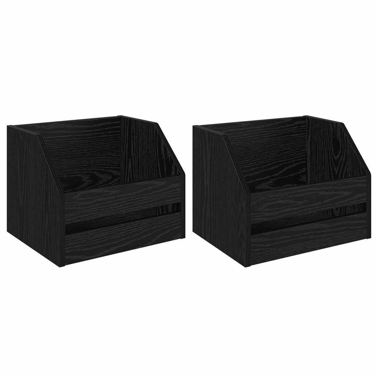 Vinylalbum kasse 2 stk. Sort eg 38 x 30 x 29 cm Konstrueret træ