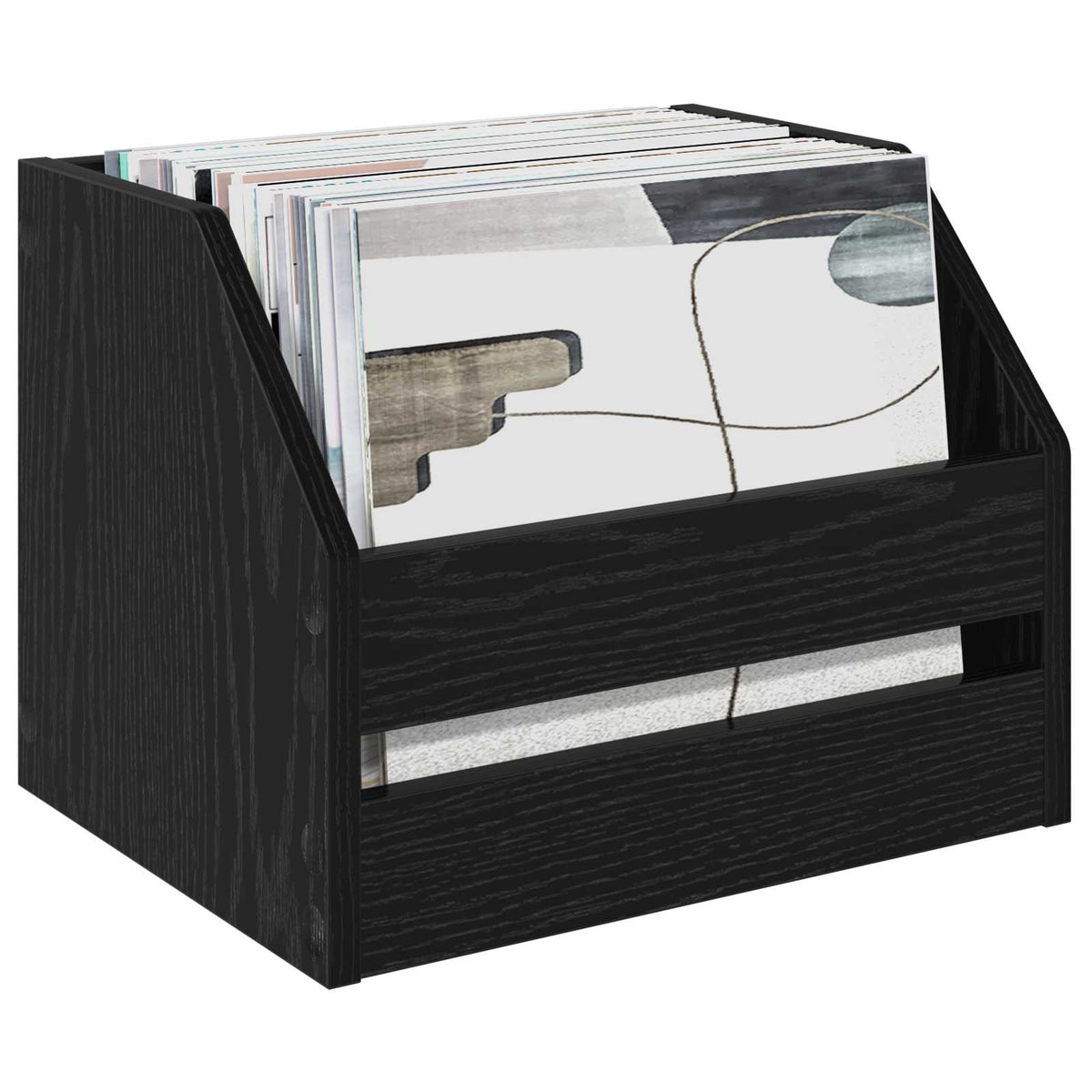 Vinylalbum kasse 2 stk. Sort eg 38 x 30 x 29 cm Konstrueret træ