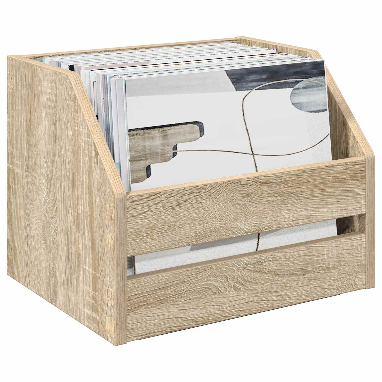 Vinylalbum kasse Sonoma-eg 38 x 30 x 29 cm Konstrueret træ