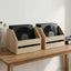 Vinylalbum kasse 2 stk. Sonoma-eg 38 x 30 x 29 cm