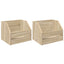 Vinylalbum kasse 2 stk. Sonoma-eg 38 x 30 x 29 cm