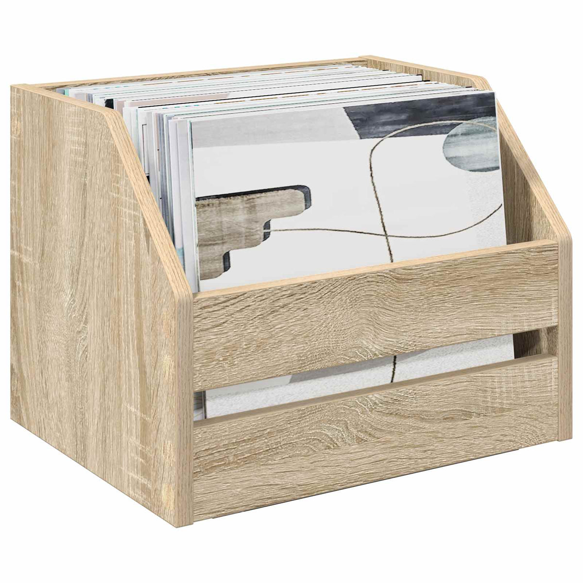 Vinylalbum kasse 2 stk. Sonoma-eg 38 x 30 x 29 cm