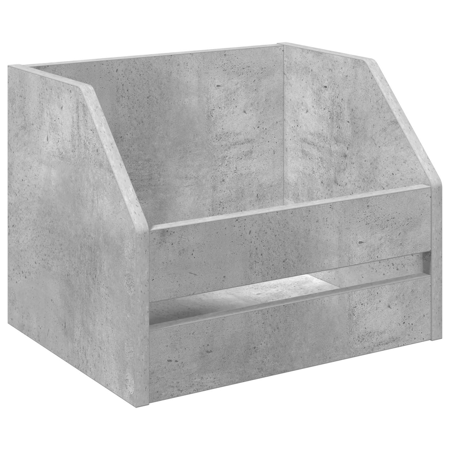 Vinylalbum kasse 2 stk. Betongrå 38 x 30 x 29 cm