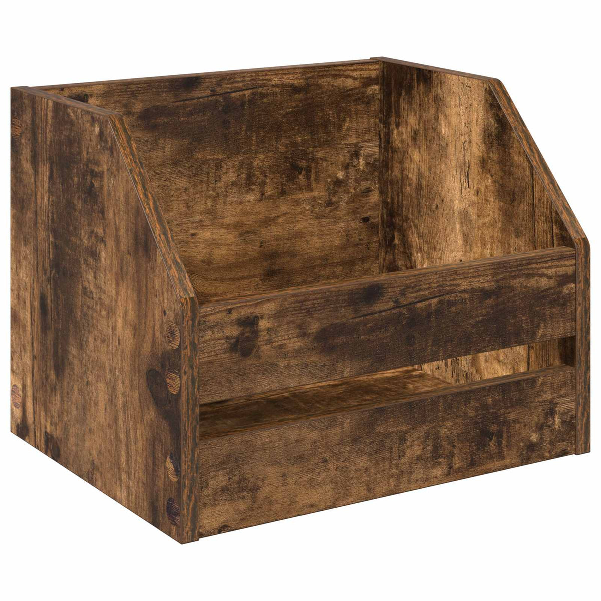 Vinylalbum kasse Røget eg 38 x 30 x 29 cm Konstrueret træ