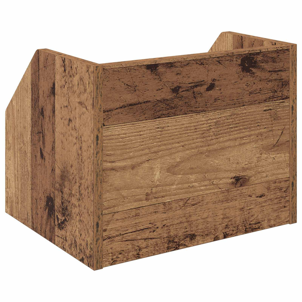 Vinylalbum kasse Gammelt træ 38 x 30 x 29 cm Konstrueret træ