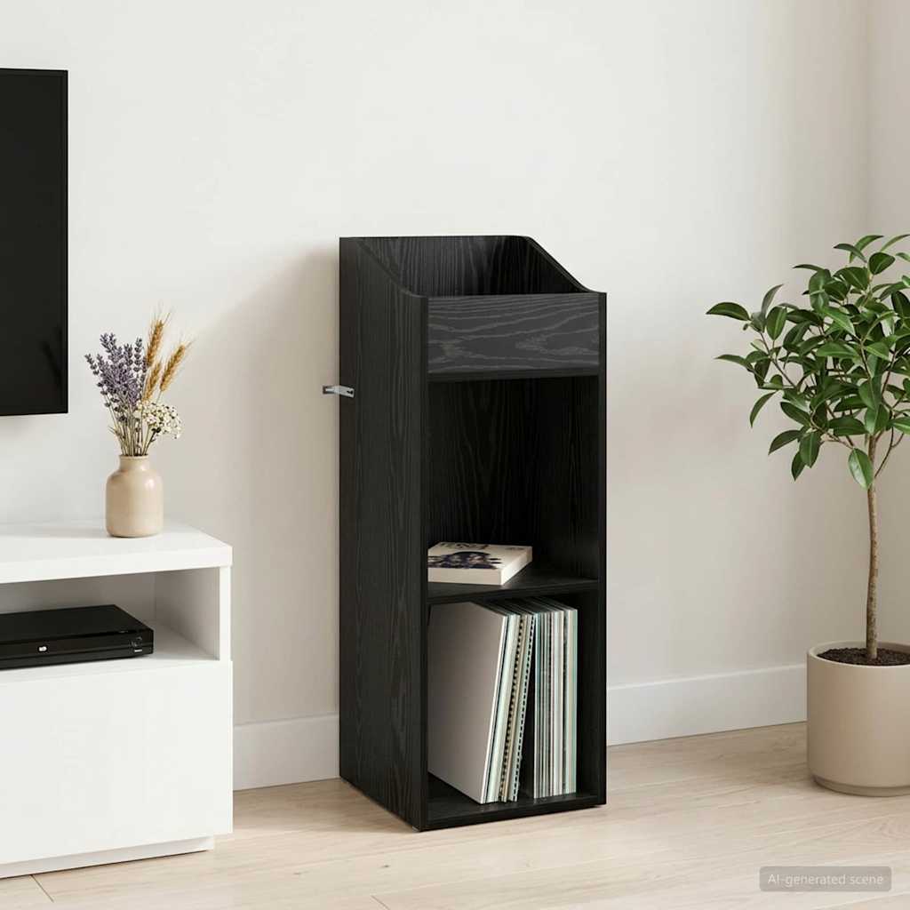 Pladeskab Sort eg 36 x 36 x 95,5 cm Konstrueret træ