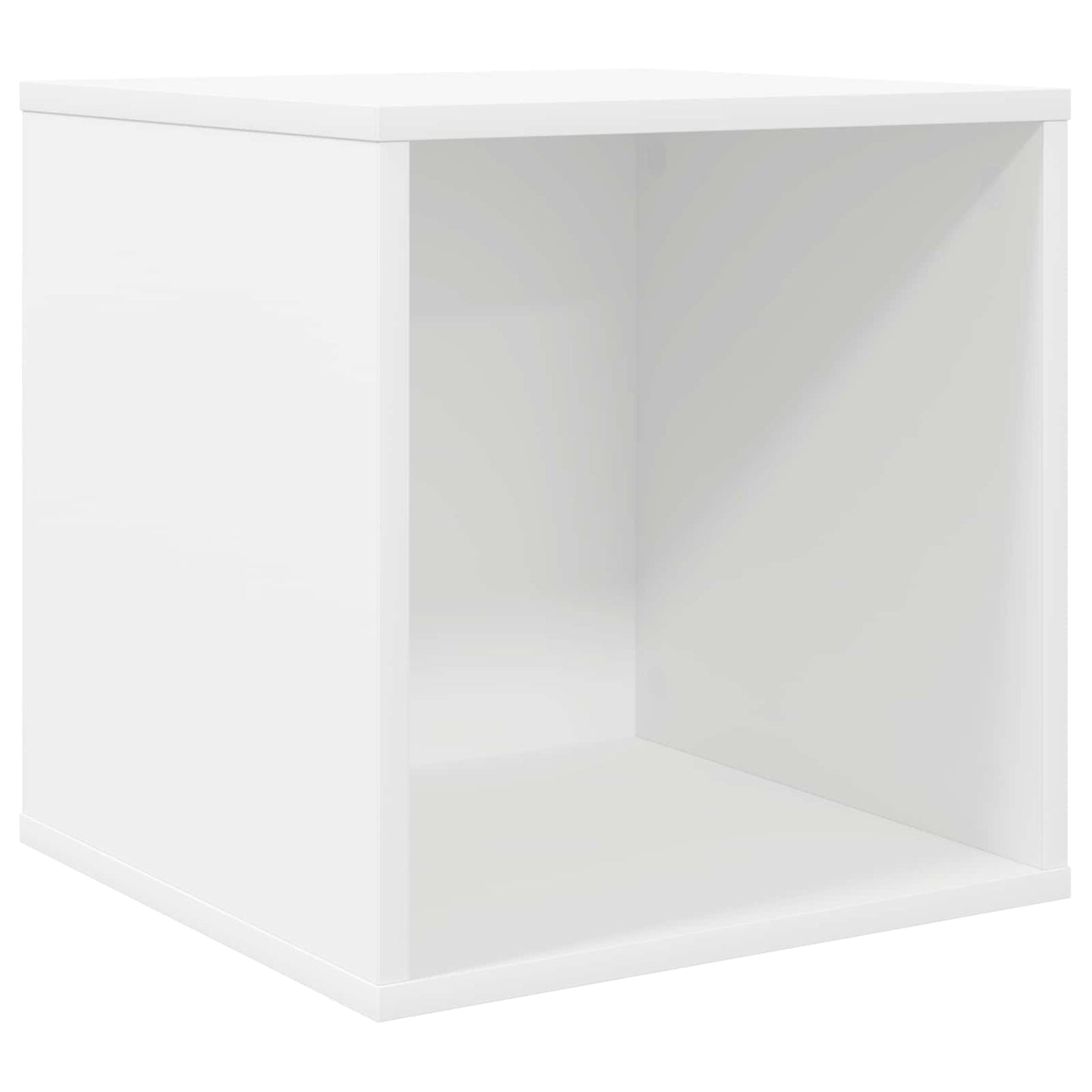 Vinylalbum kasse Hvid 37 x 36,5 x 38 cm Konstrueret træ