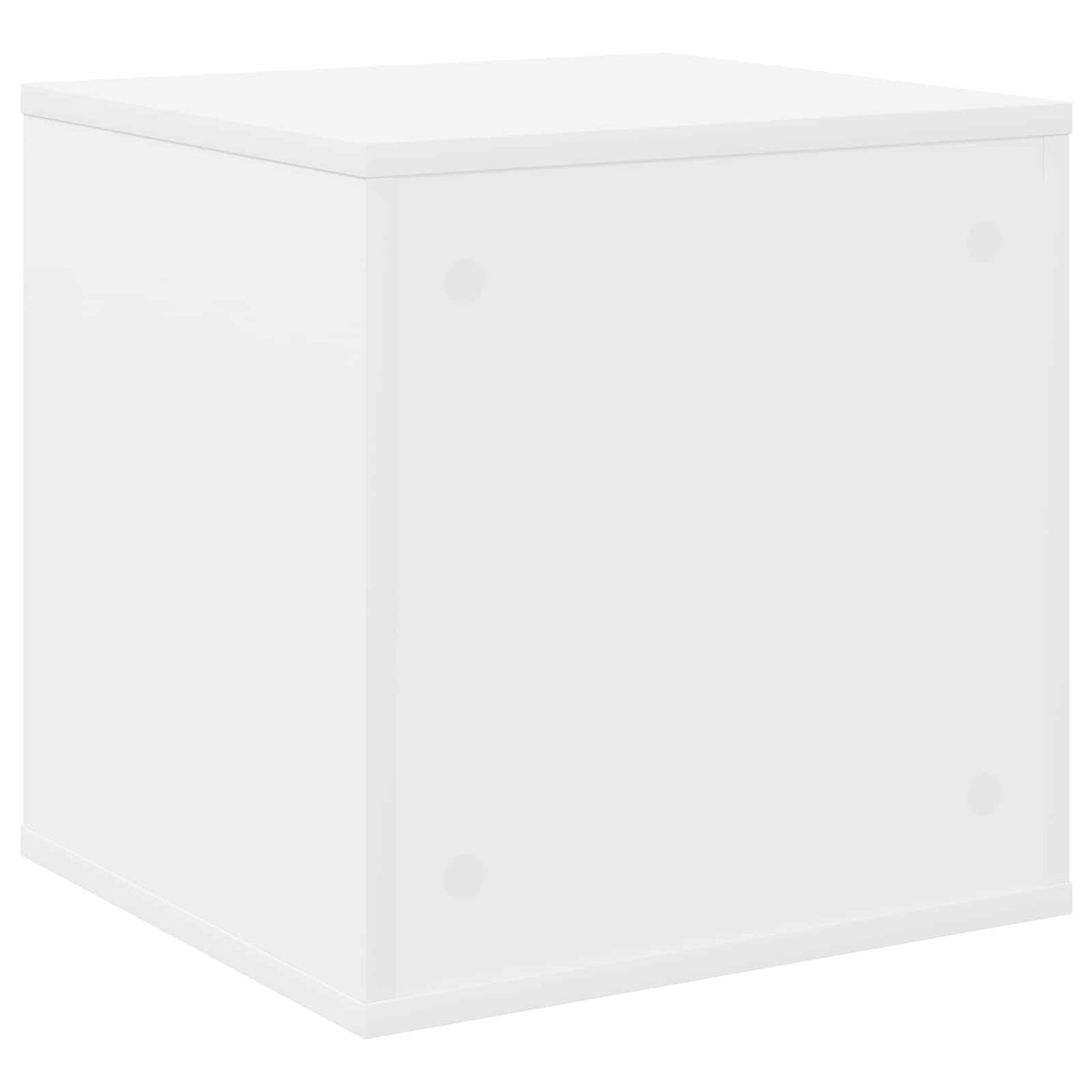 Vinylalbum kasse Hvid 37 x 36,5 x 38 cm Konstrueret træ