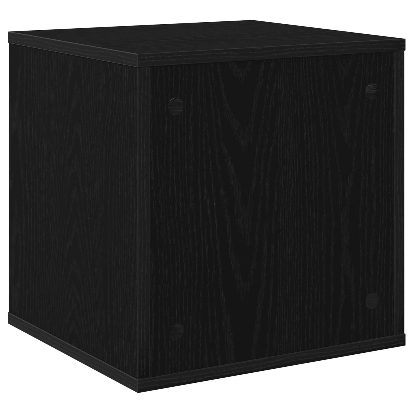 Vinylalbum kasse Sort eg 37 x 36,5 x 38 cm Konstrueret træ