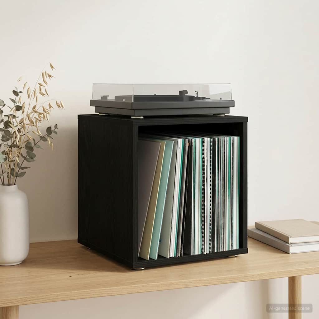 Vinylalbum kasse 2 stk. Sort eg 37 x 36,5 x 38 cm