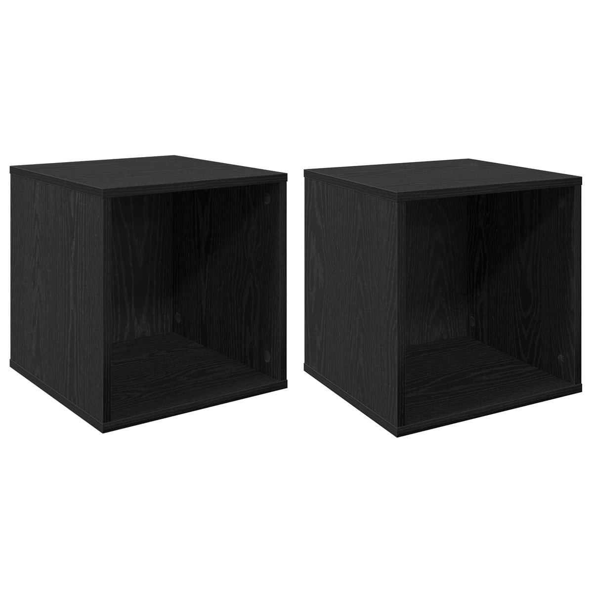 Vinylalbum kasse 2 stk. Sort eg 37 x 36,5 x 38 cm